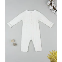 Pijama tricot blanco para recién nacida