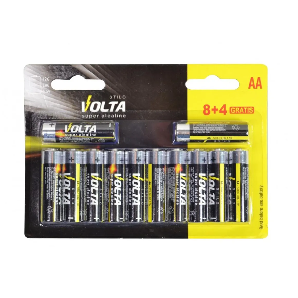 Pilas Alcalinas AA V1,5 12 unid