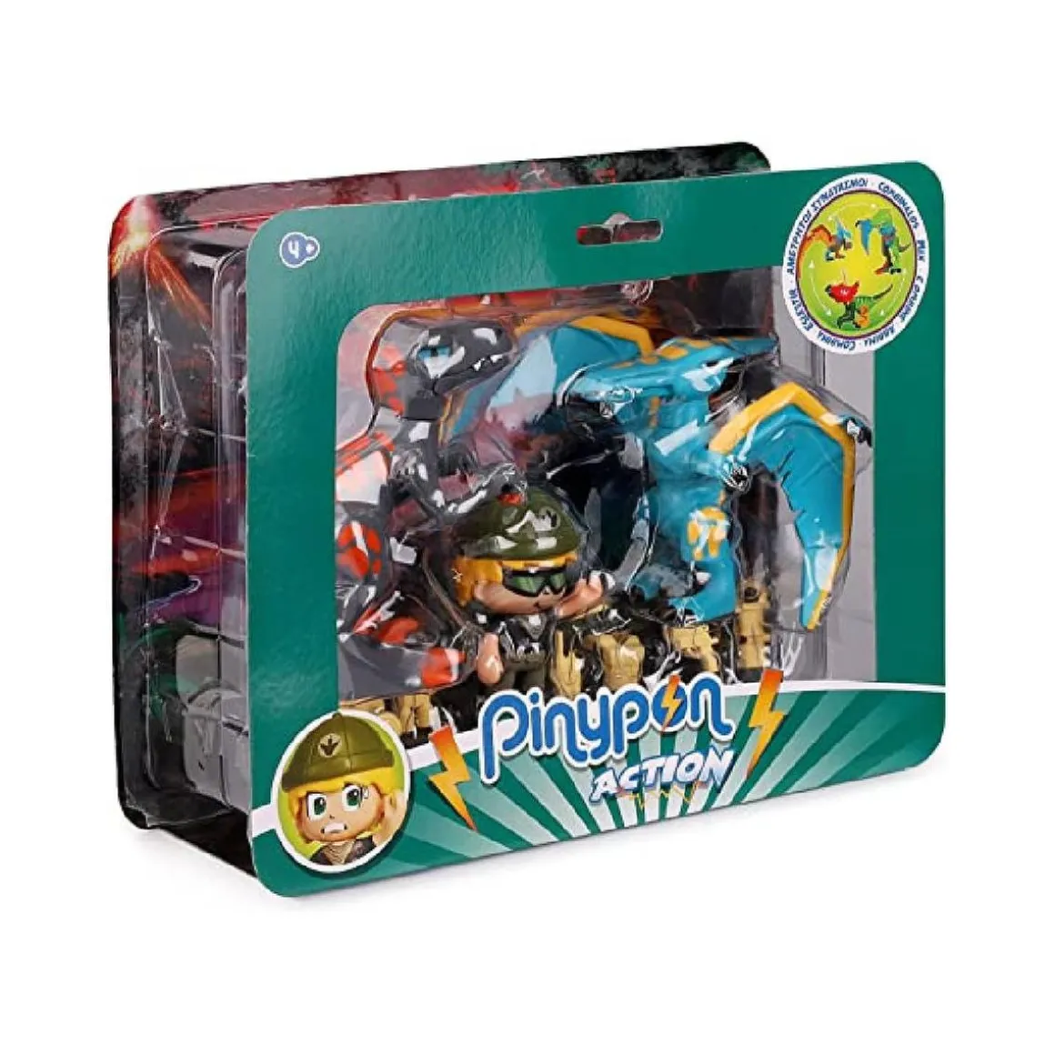 Pinypon - Pack Figura y 2 dinosaurios Pinypon Action