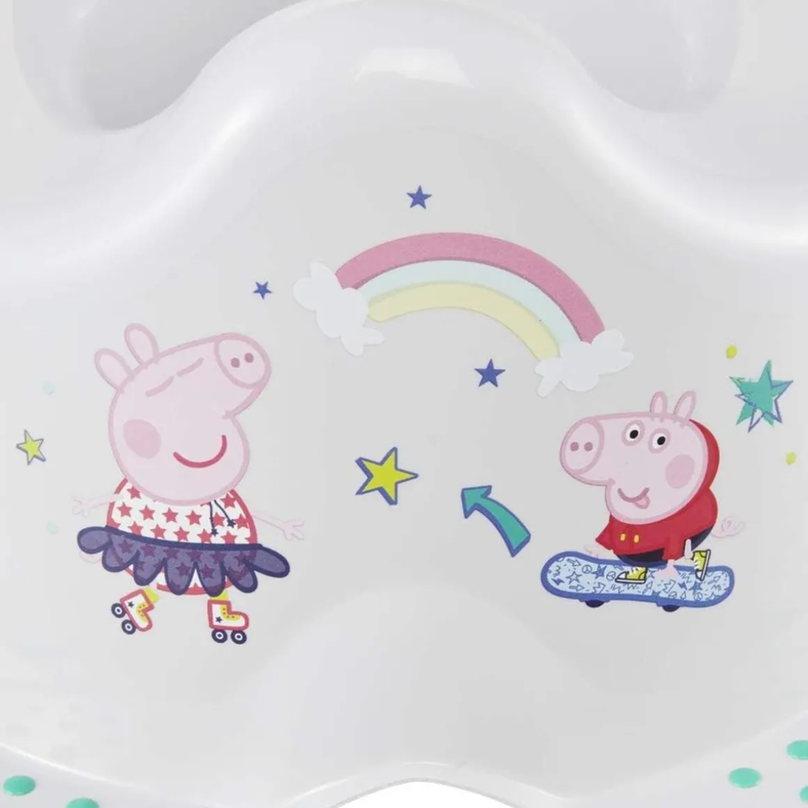 Plastimyr - Peppa Pig - Orinal antideslizante Peppa Pig, 38 x 27 x 23.5 cm, gris claro ㅤ