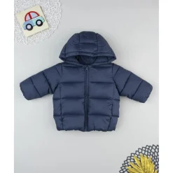Plumífero azul con forro polar para niño