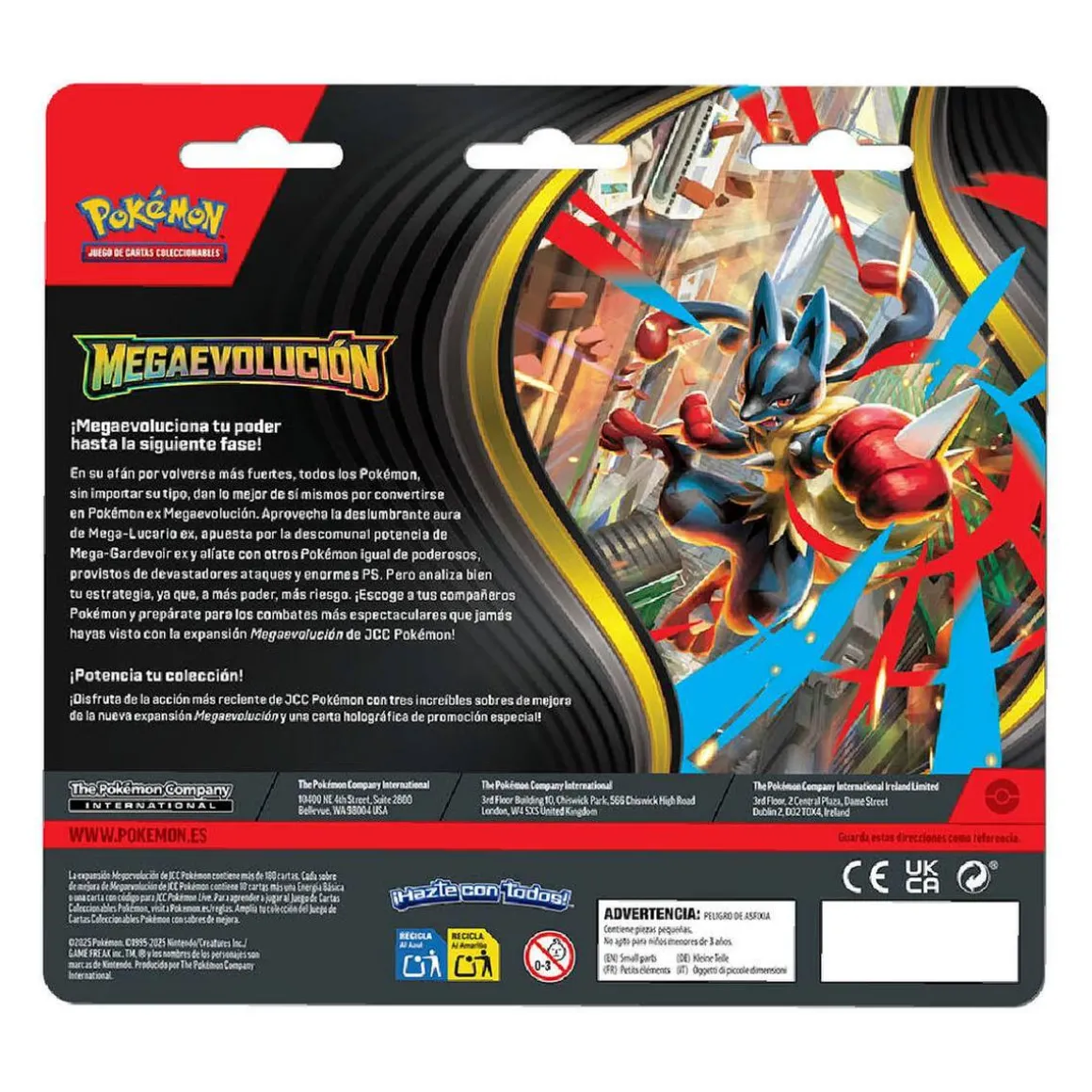 Pokémon - Blister 3 sobres de refuerzo Mega Evolución en español (Varios modelos)
