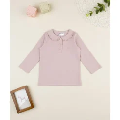 Polo niña rosa de manga larga