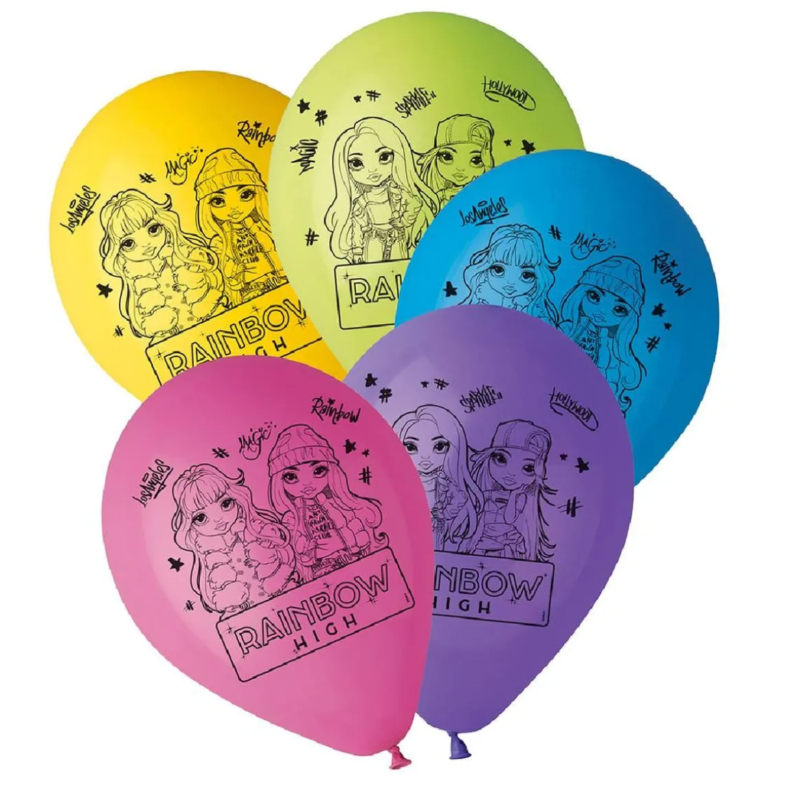 Rainbow High - 10 globos impresos