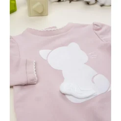 Ranita bebé niña rosa con gatito