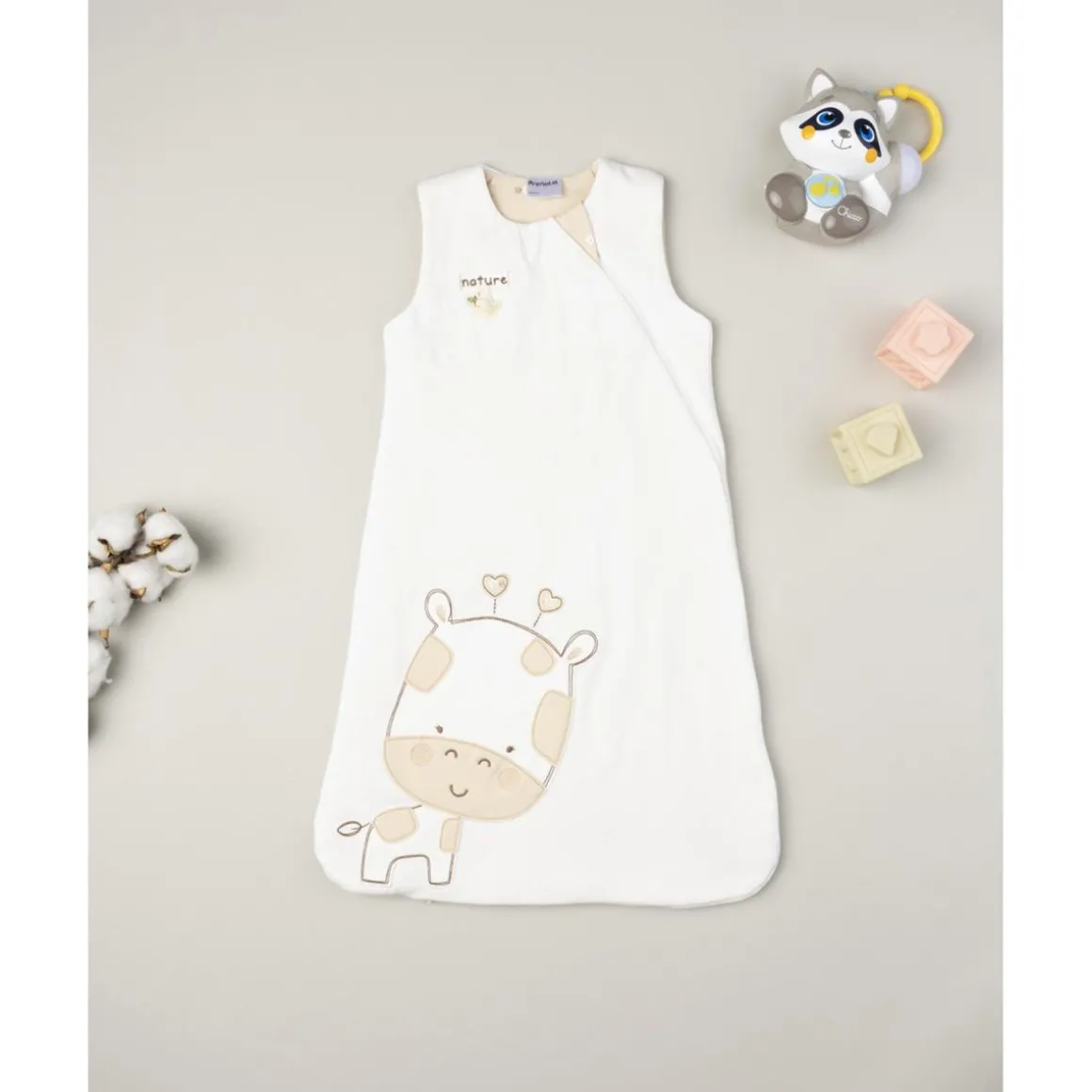 Saco de dormir crema niña jirafa