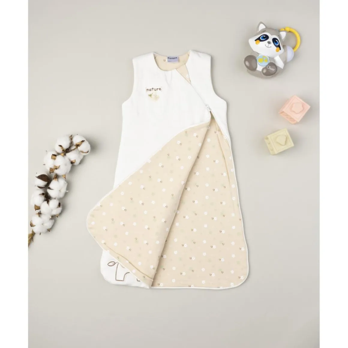 Saco de dormir crema niña jirafa