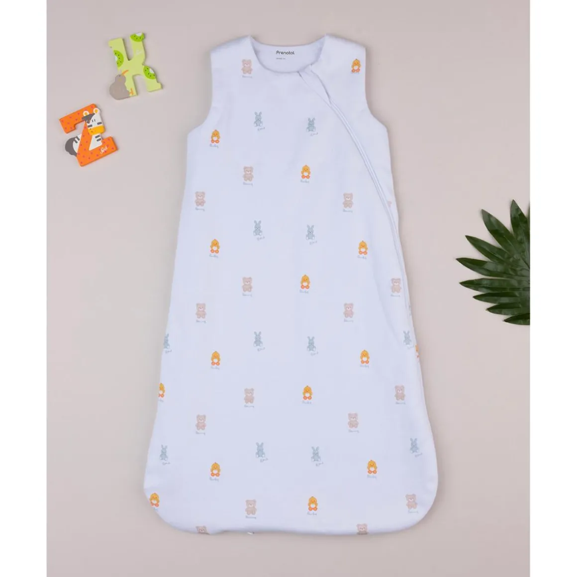 Saco de dormir unisex blanco baby smile