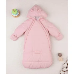 Saco de nieve rosa para niña