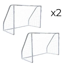Set 2 porterías pvc blancas
