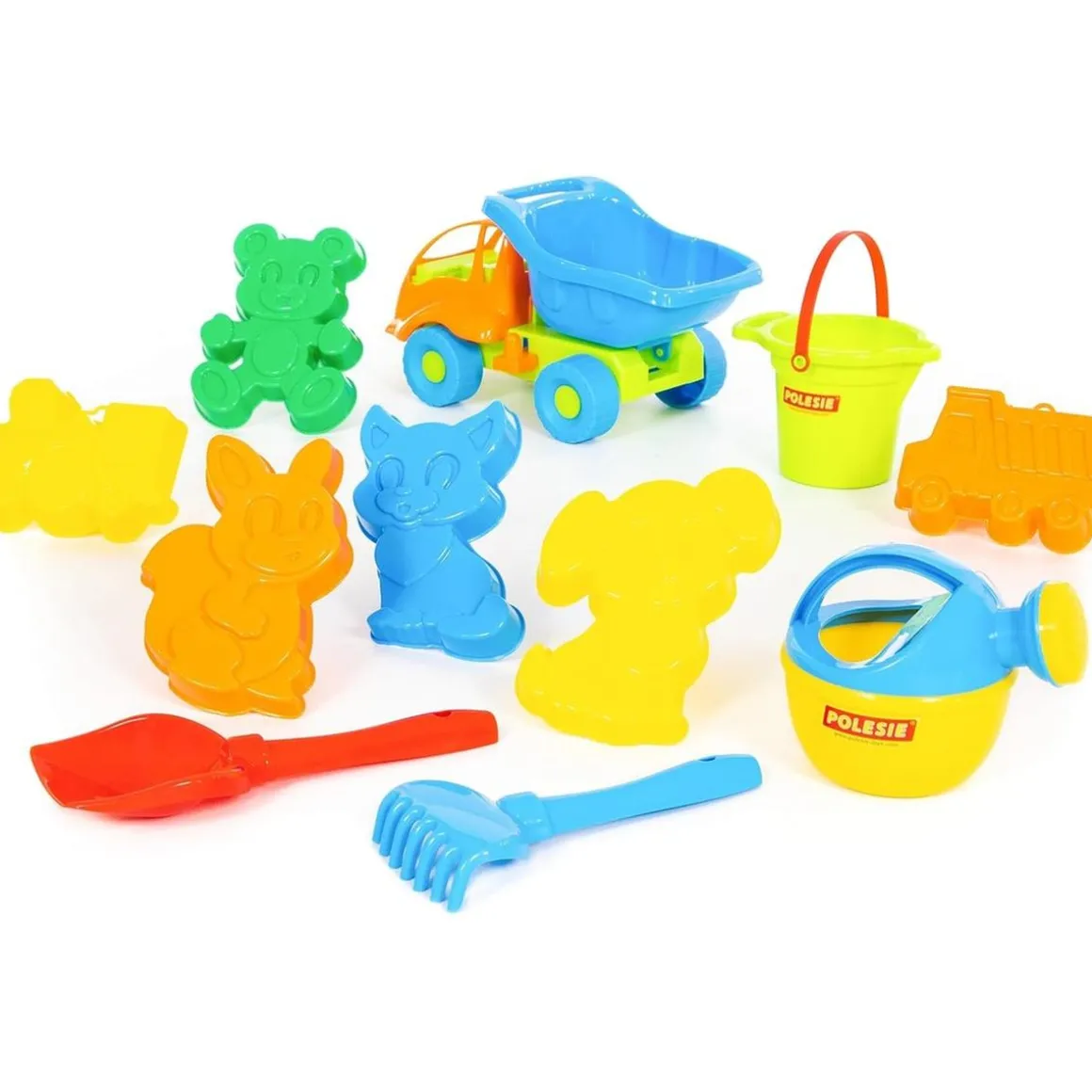 Set de arena con camión y cubo (varios colores)