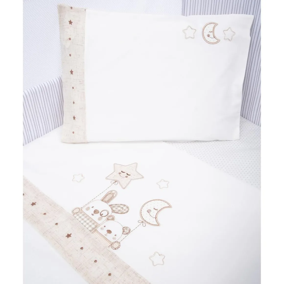 Set de cuna/carrito – juego de 3 piezas de sábanas