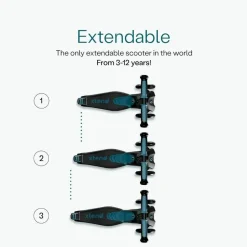 SmarTrike Xtend Scooter+Ride On Teal
