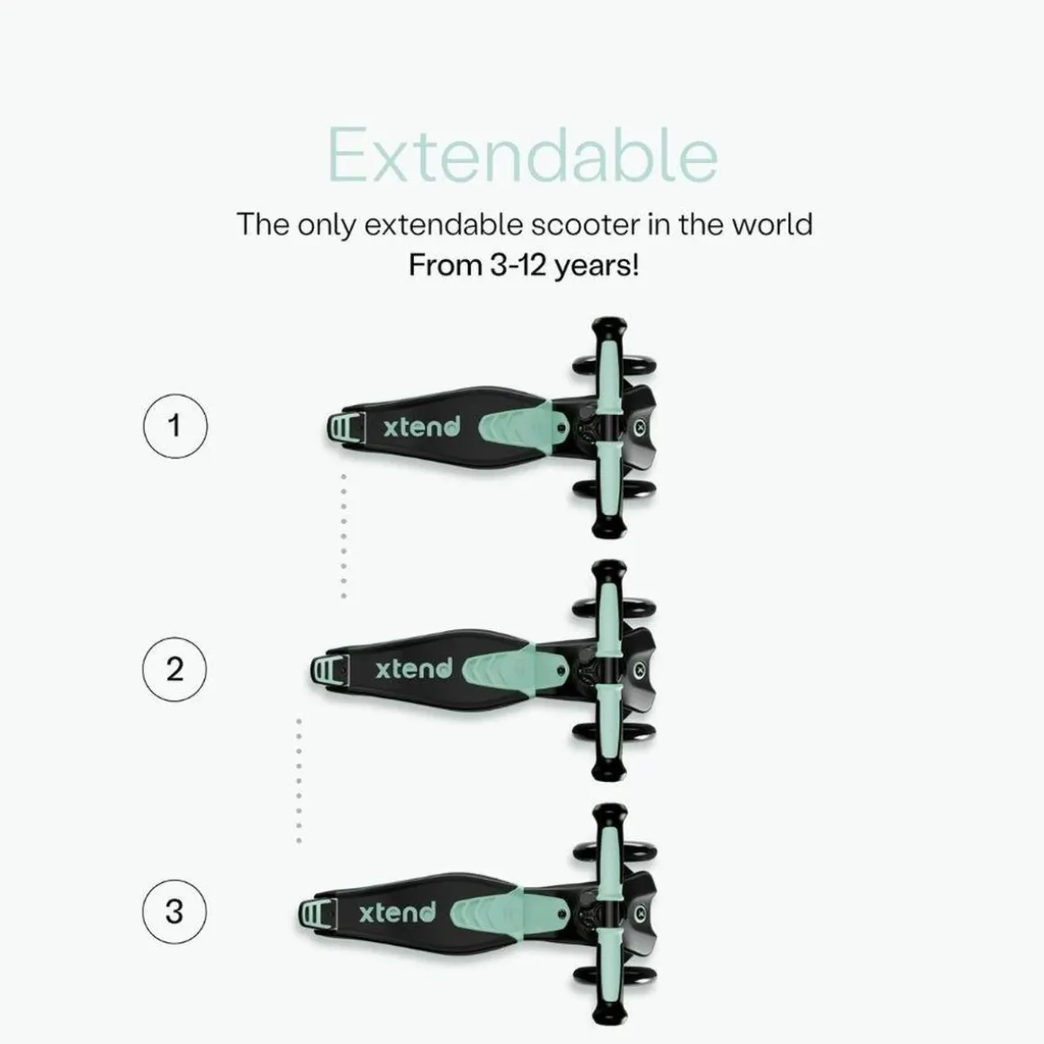 SmarTrike Xtend Scooter+Ride On Soft Green
