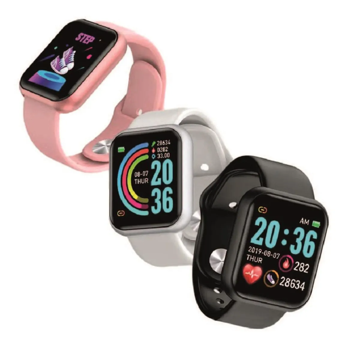 Smartwatch Reloj inteligente L8 blanco humo