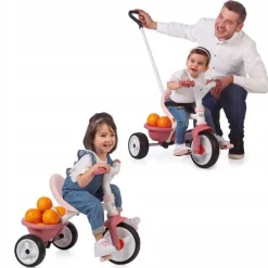 Smoby - Triciclo Evolutivo Be Move de Metal, Color Rosa - 68 x 52 x 52 cm ㅤ