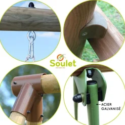 Soulet - Columpio de madera Menthe