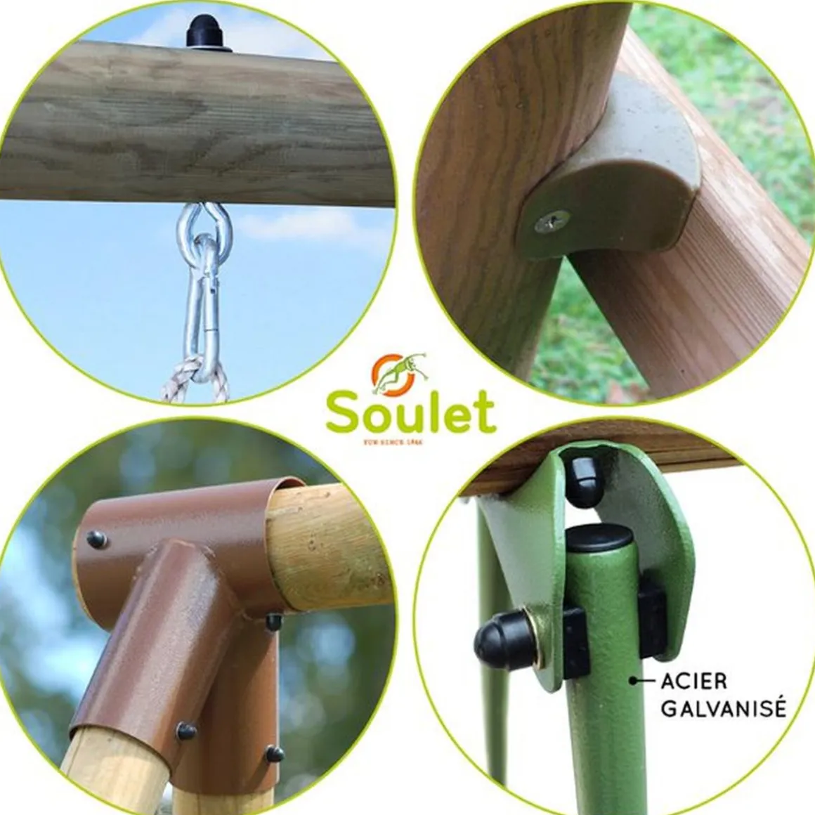Soulet - Columpio de madera Menthe