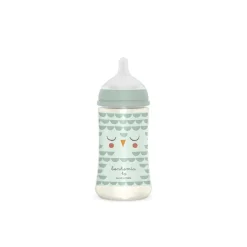 Suavinex - Bonhomia biberón con tetina sx pro búho verde +3 meses 270ml