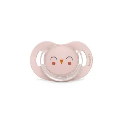 Suavinex - Chupete Bonhomia con tetina sx pro 6-18 meses búho rosa