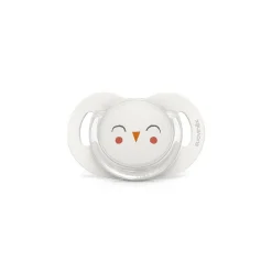 Suavinex - Chupete Bonhomia con tetina SX Pro 6-18 meses búho blanco