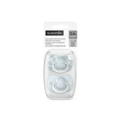 Suavinex - Chupete dreams silicona 0/6 sx pro 2 piezas azul claro