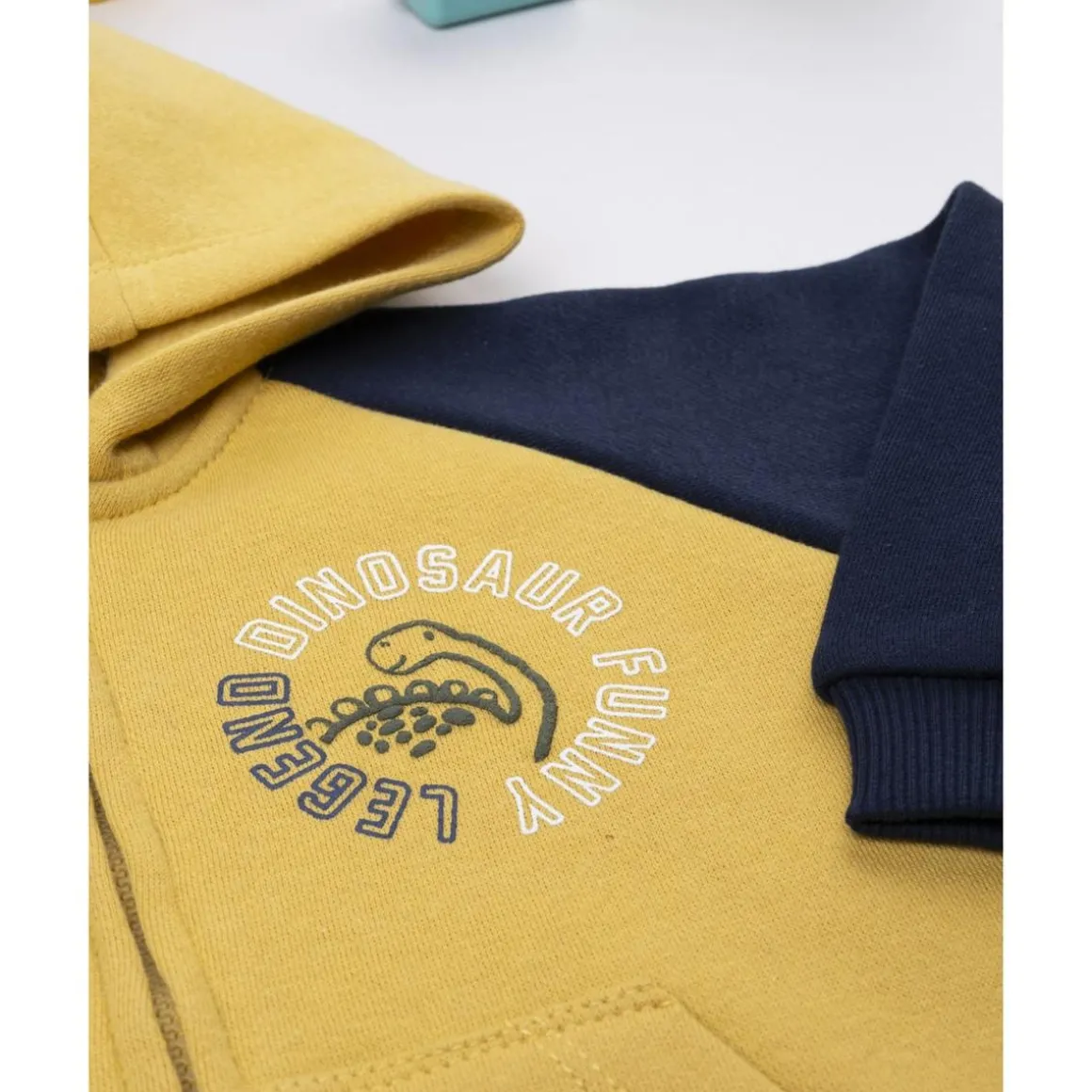 Sudadera amarilla y azul para niño