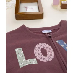 Sudadera de niña rosa con estampado Love