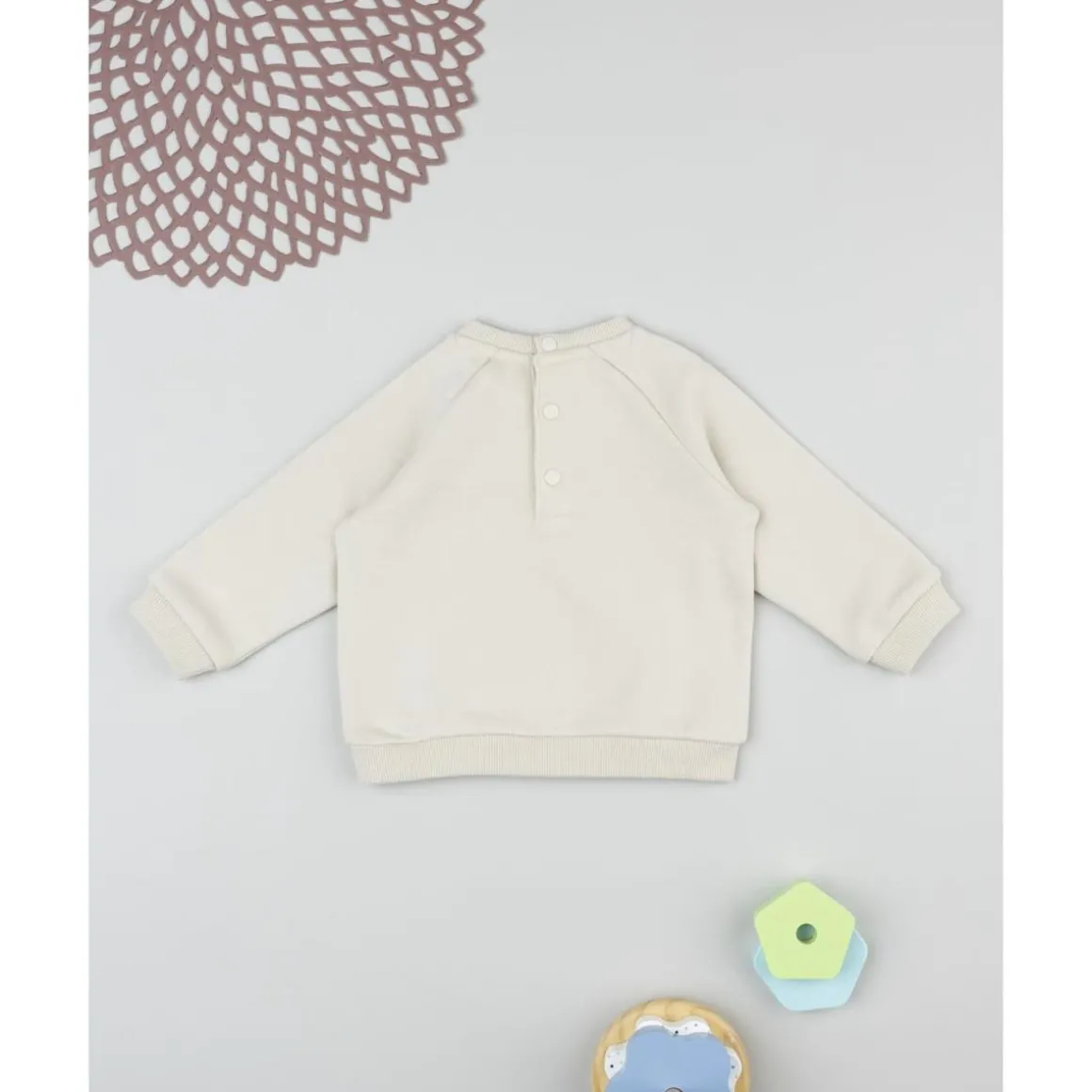 Sudadera de niño crema Little Friends