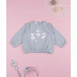 Sudadera gris bailarina niña