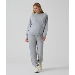 Sudadera gris premamá con bordado