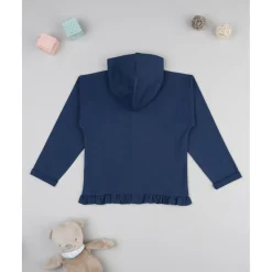 Sudadera niña azul con unicornio