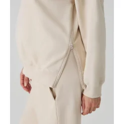 Sudadera premamá crudo con bordado