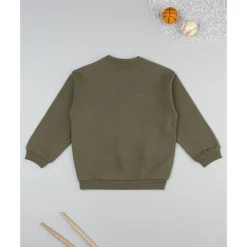 Sudadera verde de niño estampada