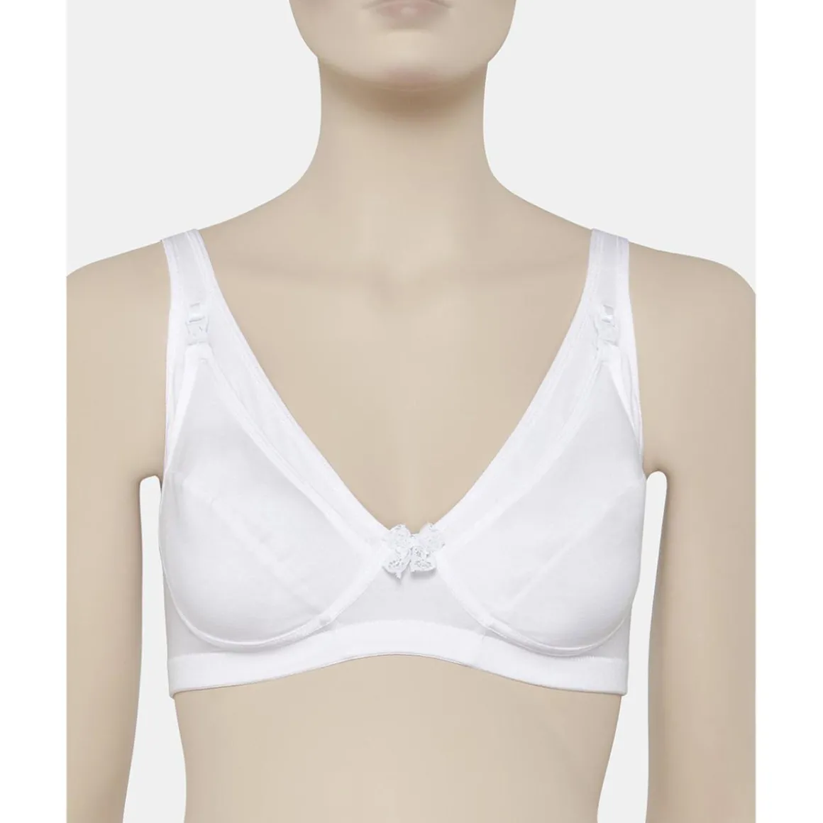 Sujetador de lactancia algodón lycra blanco copa c