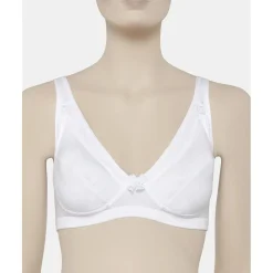 Sujetador de lactancia algodón lycra blanco copa d