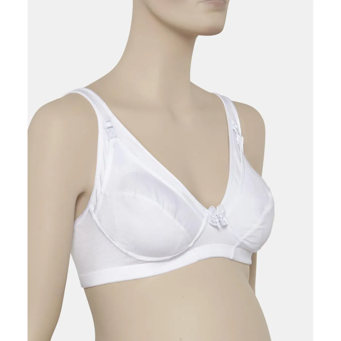 Sujetador de lactancia algodón lycra blanco copa d