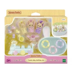 Sylvanian Families - Figura de juguete para la hora del baño de los trillizos - Casa de Muñecas ㅤ