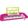 Teclado rosa de 37 teclas con micrófono ㅤ