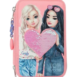 Top Model - Estuche triple con lentejuelas
