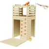 Torre infantil de madera con rocódromo
