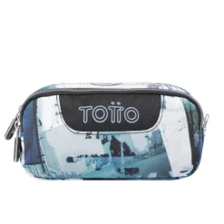 Totto - Estuche escolar dos compartimentos postales y casetes Sobre