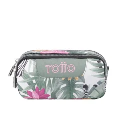 Totto - Estuche escolar dos compartimentos tropical cebras Sobre