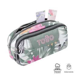 Totto - Estuche escolar dos compartimentos tropical cebras Sobre