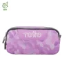 Totto - Estuche escolar dos compartimentos camuflaje rosa Sobre
