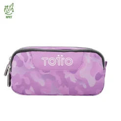 Totto - Estuche escolar dos compartimentos camuflaje rosa Sobre