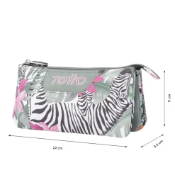 Totto - Estuche escolar tropical cebras Tablero