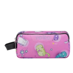 Totto - Estuche escolar tres compartimentos gatos astronautas Agapec