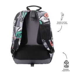 Totto - Mochila escolar adaptable a carro manga Acuareles