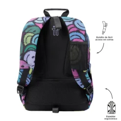 Totto - Mochila escolar adaptable a carro emojis Acuareles